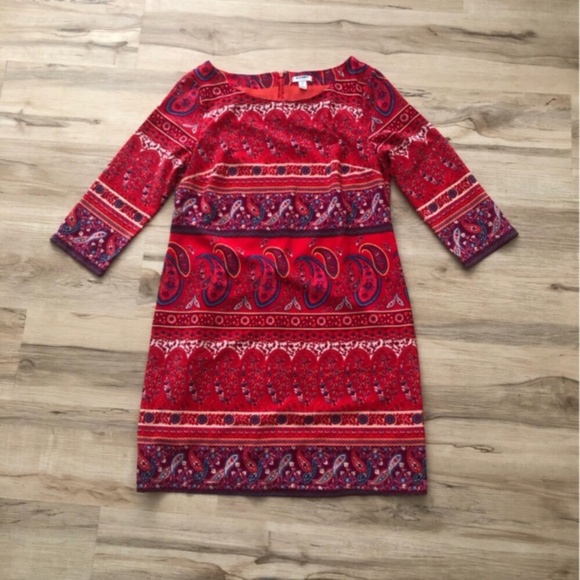 Old Navy Red Paisley Women's Dress - Picture 1 of 5